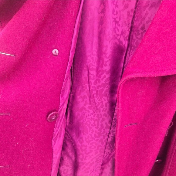 Deep Fuchsia Magenta Guess wool Coat - Picture 6 of 7